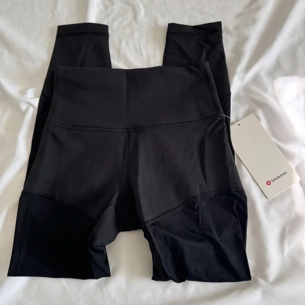 🆕🖤 Lululemon Wunder Train Mesh High Rise Tight 25” Black